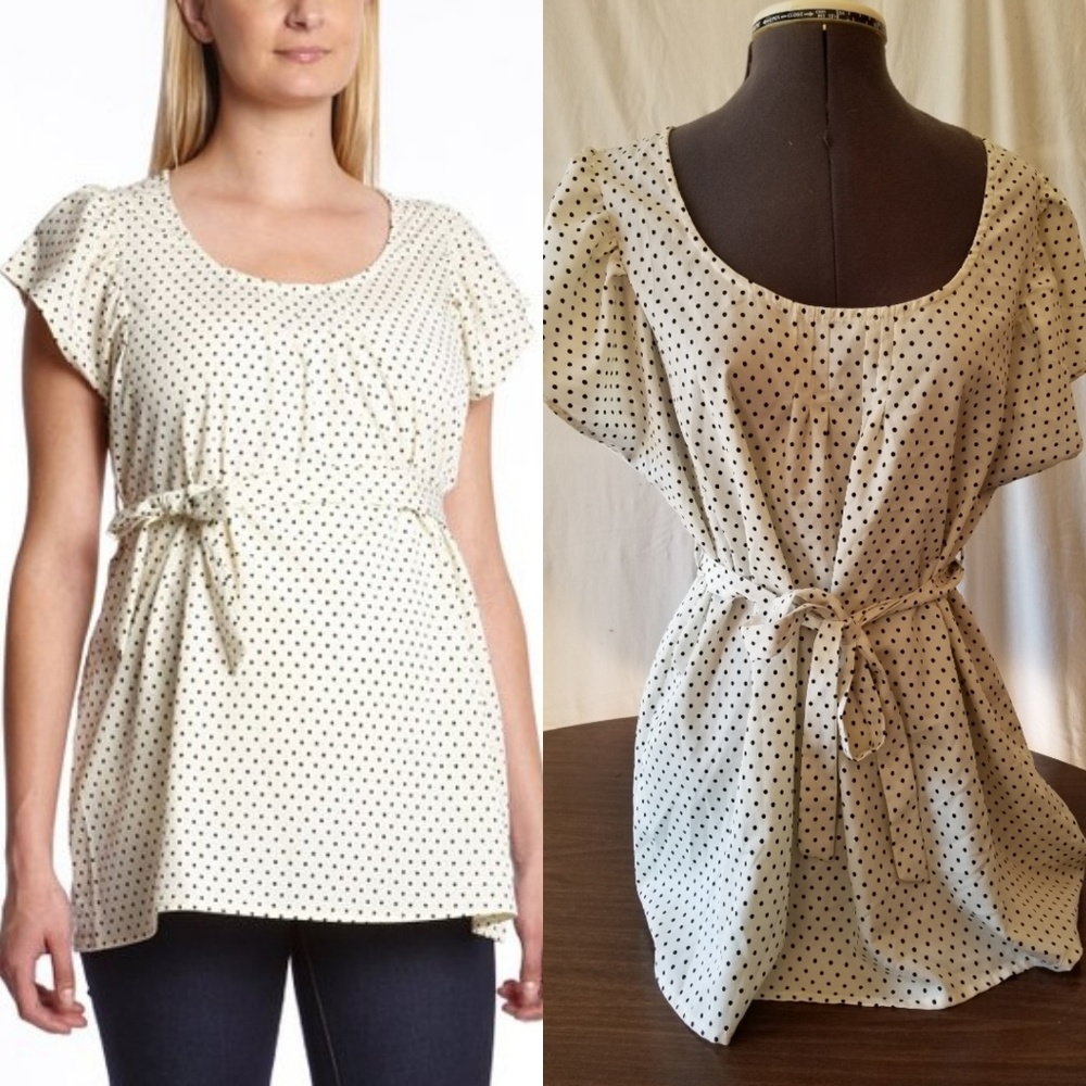 Polka dot maternity top